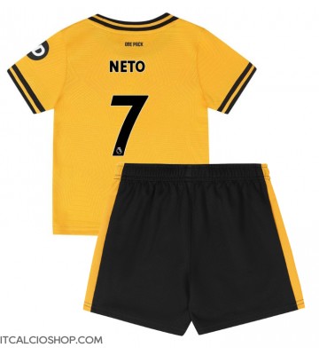 Wolves Pedro Neto #7 Prima Maglia Bambino 2024-25 Manica Corta (+ Pantaloni corti)